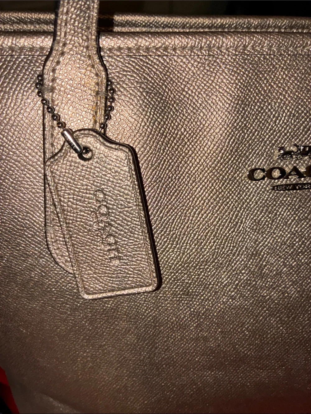 Coach Metallic Rose Gold Tote